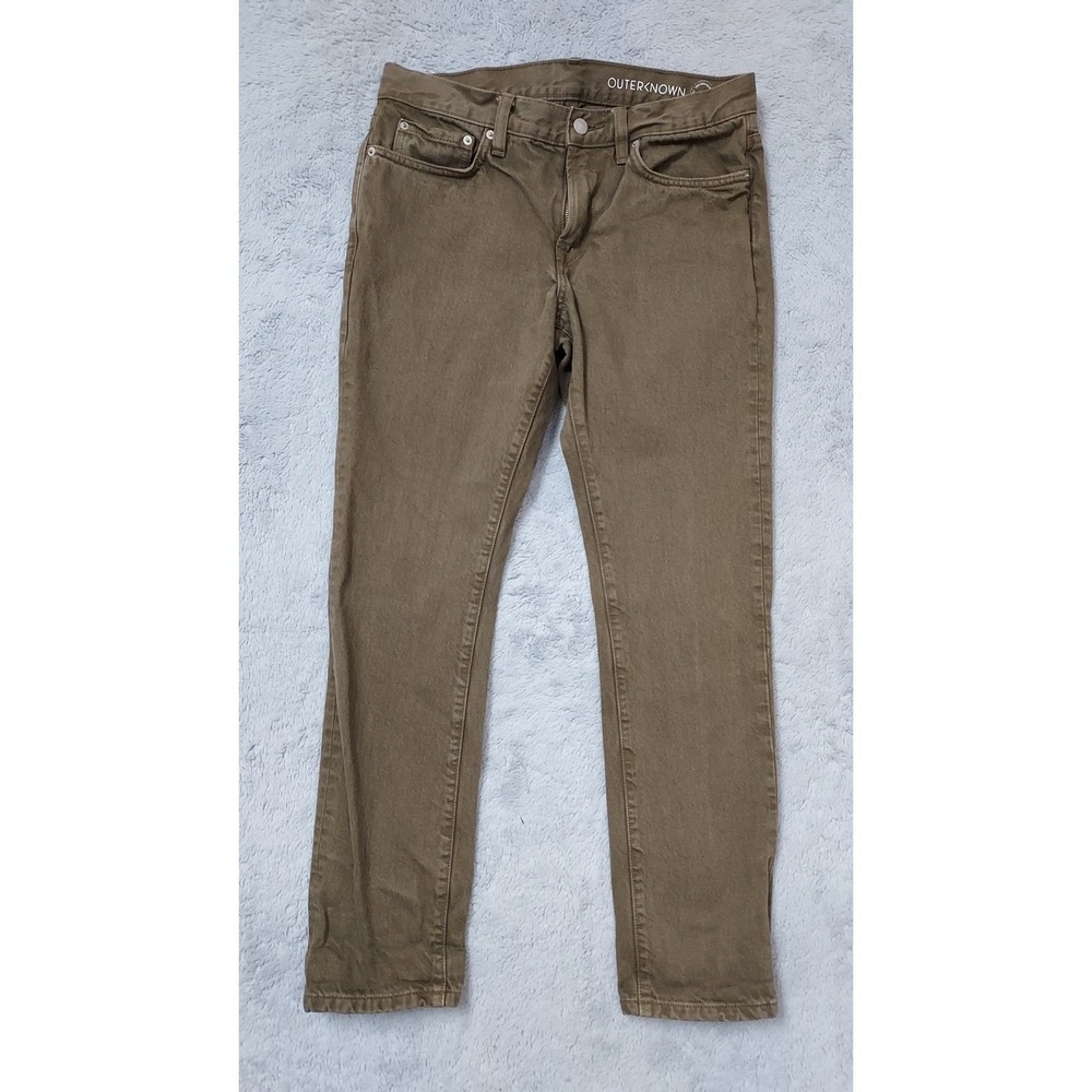 Outerknown Jeans Mens 30x30 SEA Drifter Tapered Fit Organic Cotton Green Beach